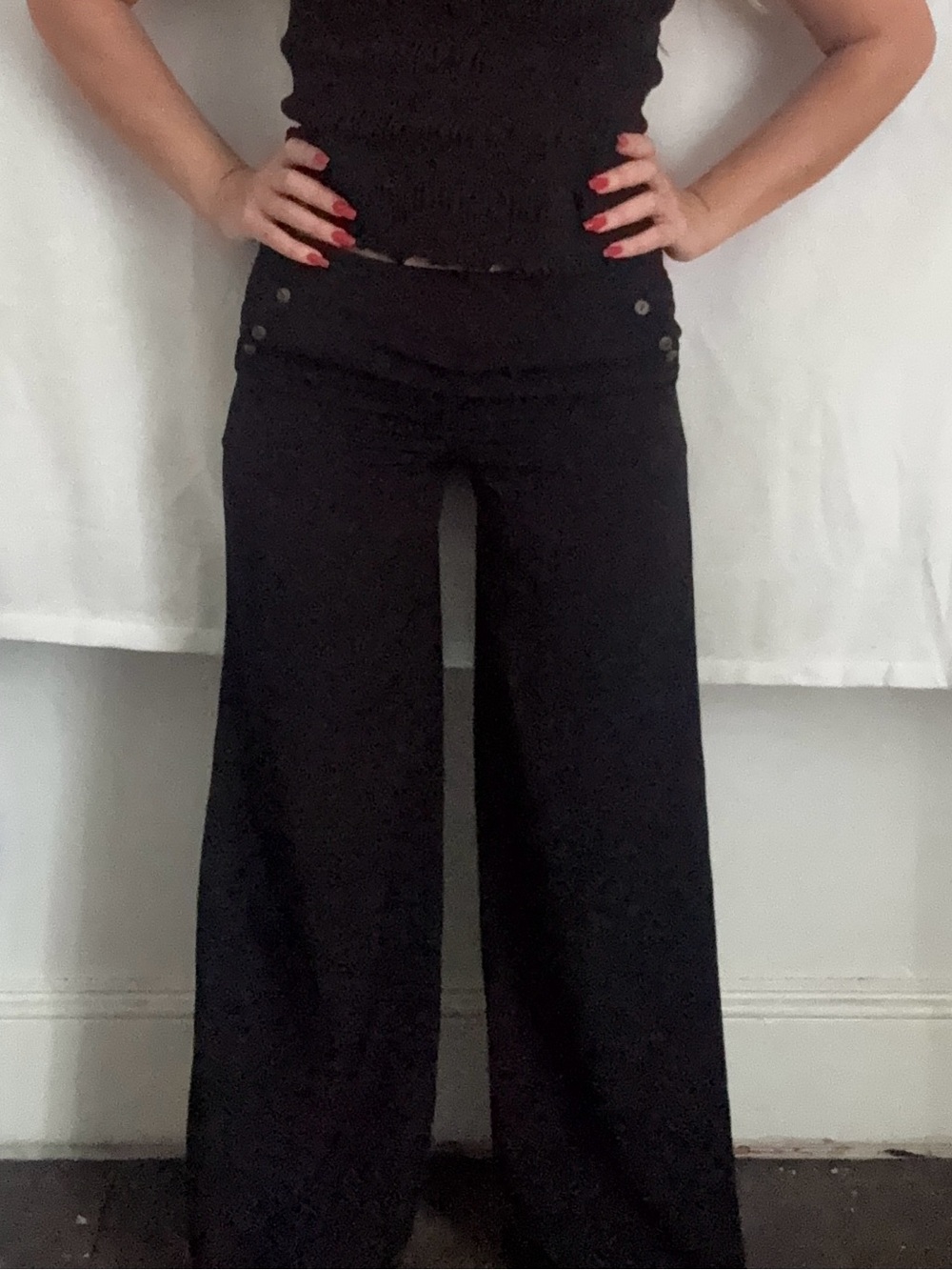 Forever 21 Black Wide-Leg High Waist Pants